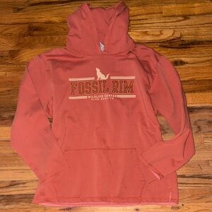 Fossil Rim hoodie wildlife Center Men's Orange  nwot, #Wildlife#wolf#Hiker#peak